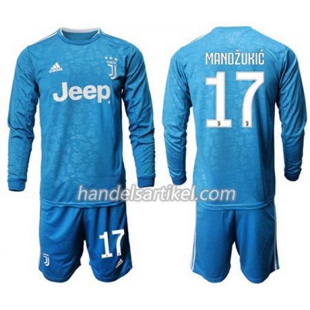 Juventus Turin Mandzukic 17 Kinder Ausweich Trikotsatz 2019/20 Langarm (+ Kurze Hosen)